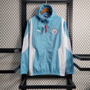 Manchester City 23/24 Windbreaker Jacket - Blue and White